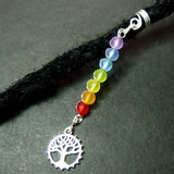 Chakra Pendant Beads Rainbow Dread Bead Silver-Gold Jewelry