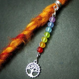 Chakra Pendant Beads Rainbow Dread Bead Silver-Gold Jewelry