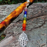 Chakra Pendant Beads Rainbow Dread Bead Silver-Gold Jewelry