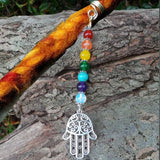 Chakra Pendant Beads Rainbow Dread Bead Silver-Gold Jewelry