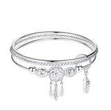 Dream Catcher Bracelet Solid Copper Silver Plated Ladies Birthday Gift Jewelry