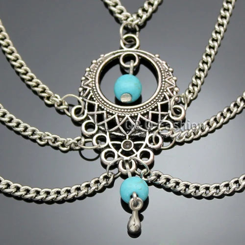 Dream Catcher Drape Chain Bangle Bracelet Armband Upper Arm Cuff