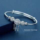 Dream Catcher Feather Tassel Charm Bracelet Women Silver 925 Bangle
