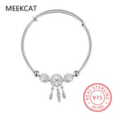Dream Catcher Feather Tassel Charm Bracelet Women Silver 925 Bangle