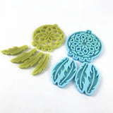 Feathers Earrings Epoxy Resin Mold Jewelry Pendant Silicone Mould
