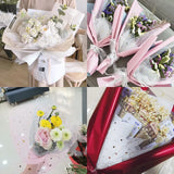 Star Moon Yarn Wrapping Paper Fresh Flowers Bouquet Decor