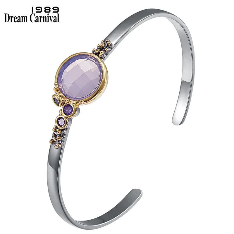 DC1989 Thin Daily Bracelet Pink Purple Zircon WB1227