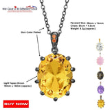 DC1989 Topaz Zirconia Pendant Necklace Delicate Cut Prong Jewelry