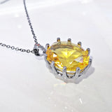 DC1989 Topaz Zirconia Pendant Necklace Delicate Cut Prong Jewelry