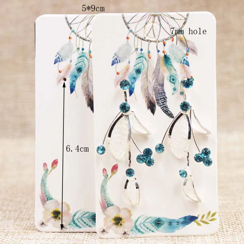 Dreamcatcher Jewelry Set Cards Paper Necklace/Bracelet/Hair Ornaments Display
