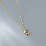 925 Silver Christmas Fawn Pendant Necklace Women Jewelry