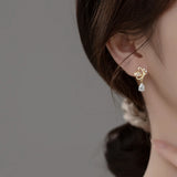 925 Silver Crystal Butterfly Stud Earrings Women Gift Jewelry