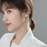 925 Sterling Silver Lightning Stud Earrings Women Ear Jewelry