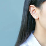 Sterling Silver Brushed Ghost Stud Earrings Party Jewelry SMT679