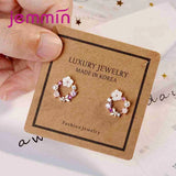 925 Sterling Silver Cubic Zircon Circle Earrings for Women