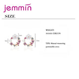 925 Sterling Silver Cubic Zircon Circle Earrings for Women