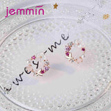 925 Sterling Silver Cubic Zircon Circle Earrings for Women