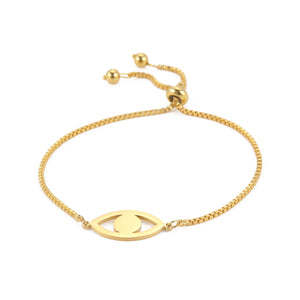 Hollow Evil Eye Bracelet Stainless Steel Jewelry Gift
