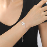 Hollow Evil Eye Bracelet Stainless Steel Jewelry Gift
