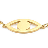 Hollow Evil Eye Bracelet Stainless Steel Jewelry Gift