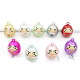 Cartoon Daruma Jingle Bell Charms Necklace Gift