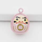 Cartoon Daruma Jingle Bell Charms Necklace Gift