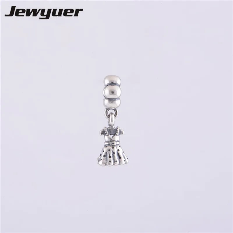 Dress Dangle Charms 925 Sterling Silver Pendant DIY Making