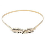 Golden Leaf Belt For Dresses Women's Metal Belt Stylish Waist Chain Stunning
