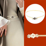 Golden Leaf Belt For Dresses Women's Metal Belt Stylish Waist Chain Stunning
