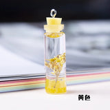 10pcs Drift Bottle Pendant with Dried Flower Charm Resin Cabochons