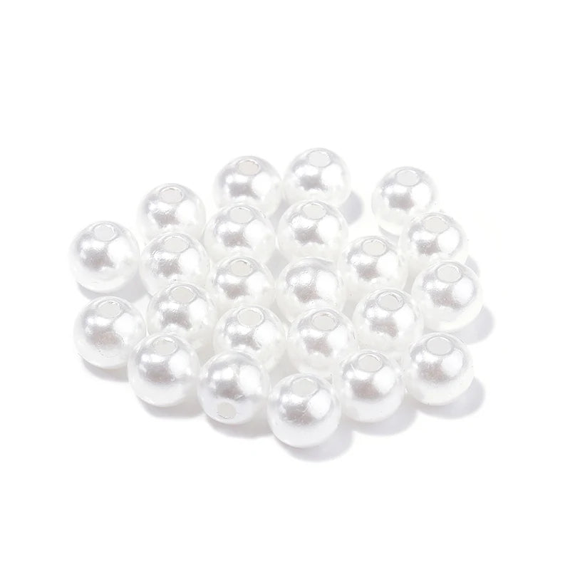 ABS Pearl Spacer Beads 3/4/6/8/10MM Bulk Lot Jewelry Making