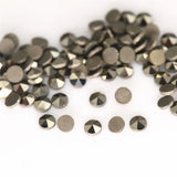0.8~2mm Round Flat Back Loose Brass Marcasite Stone Beads