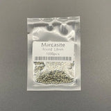 0.8~2mm Round Flat Back Loose Brass Marcasite Stone Beads