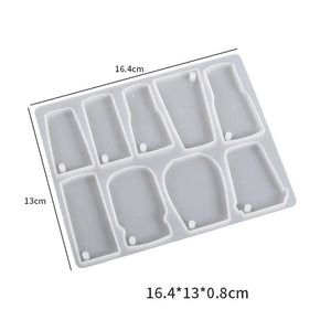 Drink Cup Tag Crystal Epoxy Resin Mold Wine Coffee Mason Can Pendant Silicone