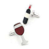 Red Wine & Goblet Cufflinks Copper Material Wholesale