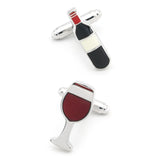 Red Wine & Goblet Cufflinks Copper Material Wholesale