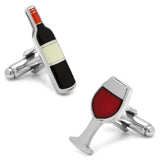 Red Wine & Goblet Cufflinks Copper Material Wholesale