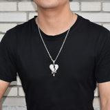 Drip Heart Necklace & Pendant CZ Hip Hop Jewelry