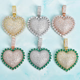 Zircona Heart Pendant Women Necklace Hip Hop Rock Street Jewelry