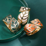 Adjustable Metal Leaf Bracelet for Women