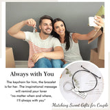 Drive Safe Keychain Couple Matching Keychains Heart Bracelet Set