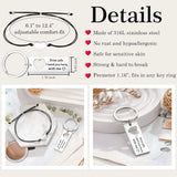 Drive Safe Keychain Couple Matching Keychains Heart Bracelet Set