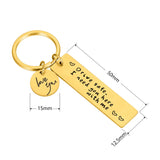 Drive Safe Keychain Lettering Love You Men Women Boyfriend Husband Key Chain