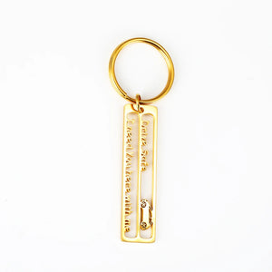 Safe Drive Keyring Metal Gift Charm Unisex KeyChain Stainless Steel Pendant