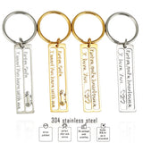 Safe Drive Keyring Metal Gift Charm Unisex KeyChain Stainless Steel Pendant