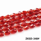 Loose Crystal Glass Beads Red Teardrop Lampwork Craft Materials DIY
