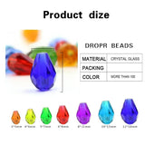 Loose Crystal Glass Beads Red Teardrop Lampwork Craft Materials DIY