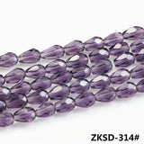 Loose Crystal Glass Beads Red Teardrop Lampwork Craft Materials DIY