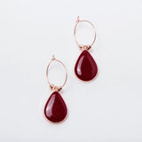Blue Drop Cabochons Dangle Earrings