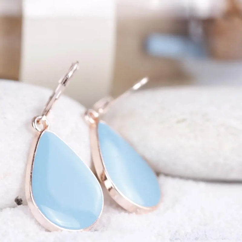 Dangle Drop Cabochons Earrings in Assorted Colors